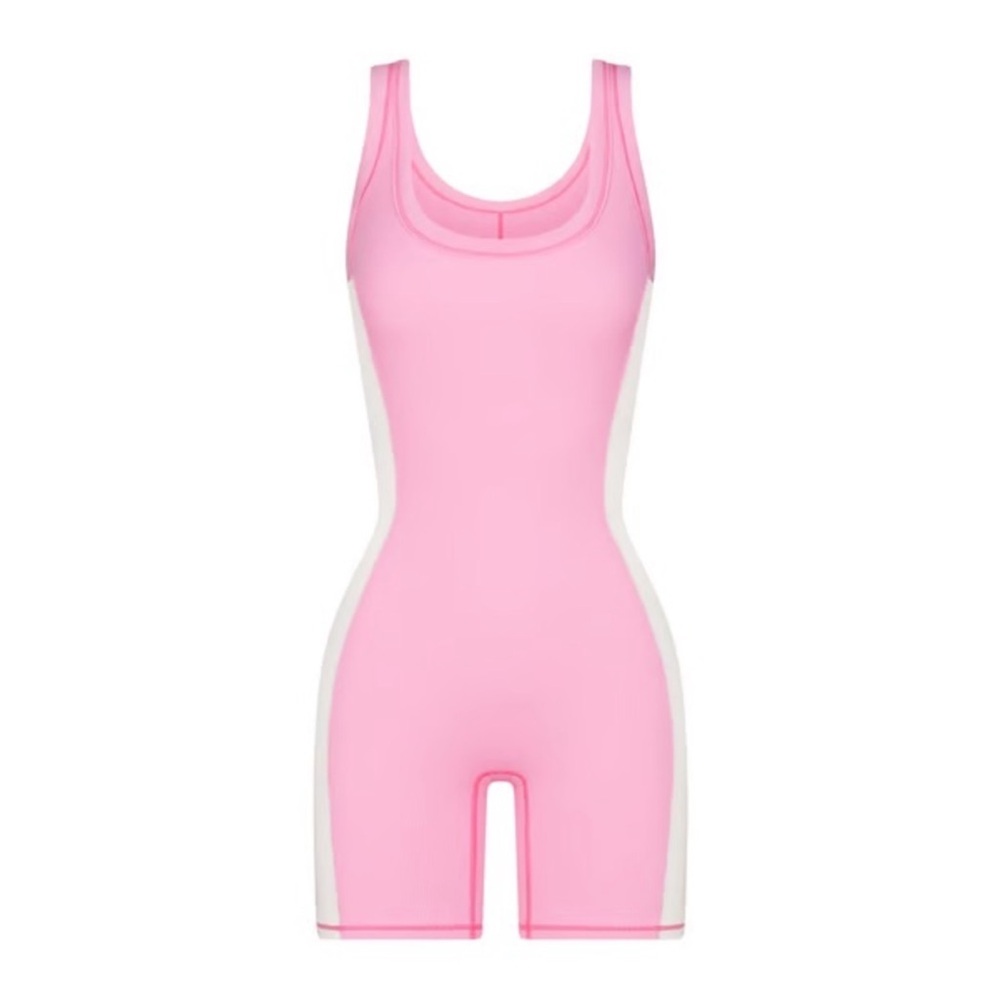 Skims Pink and White Onesie